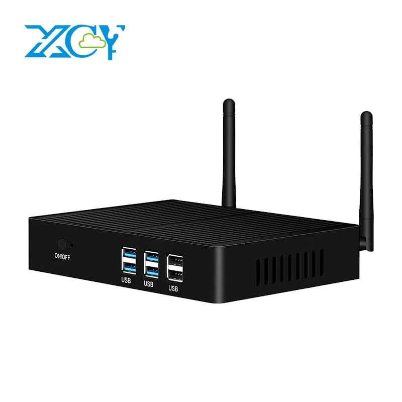 XCY Fanless Mini PC Intel Core i7 i5 5200U 300M WiFi Gigabit Ethernet