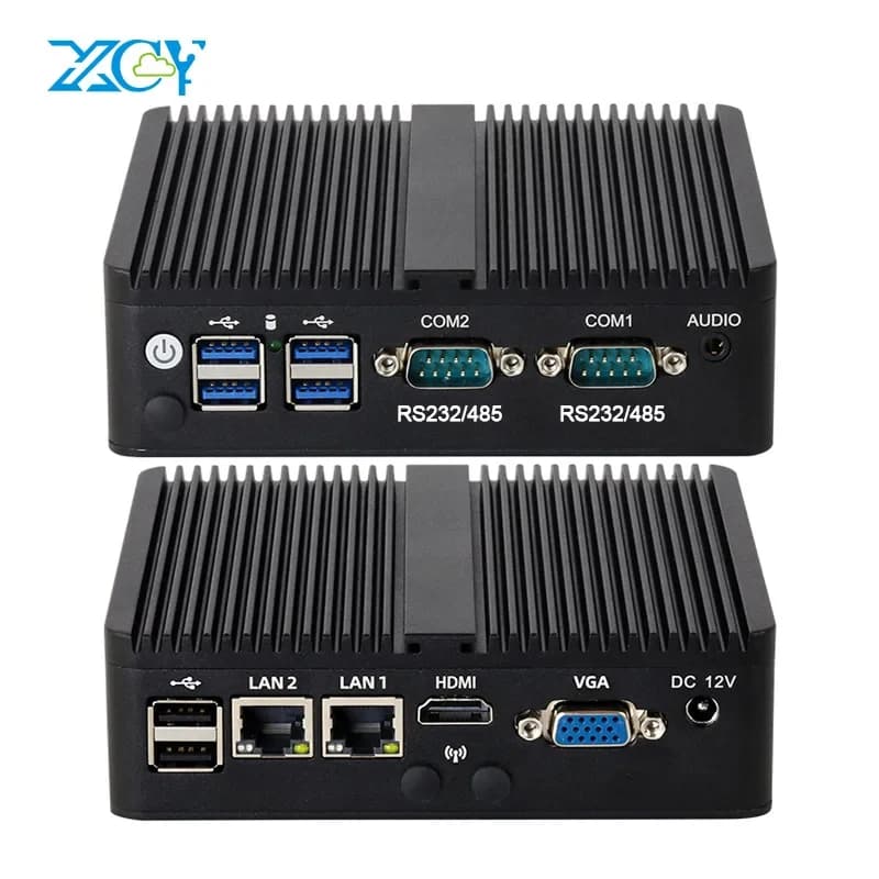 Intel Celeron Fanless Industrial Iot Mini PC J6412 J2900 J1900 2X COM