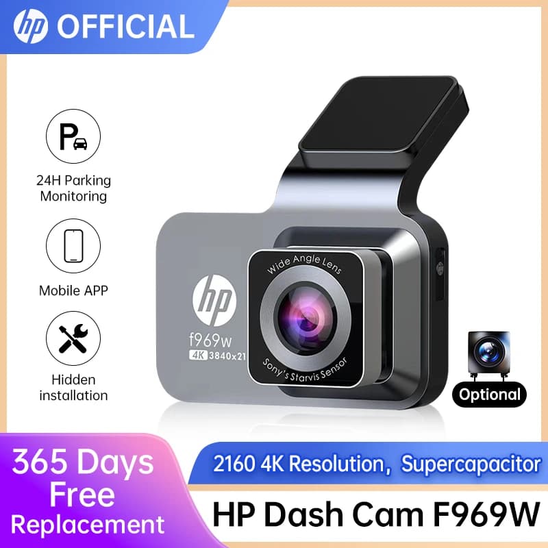 HP Car Camera F969 Dash Cam 2160 4K HD Night Vision WiFi DVR Video