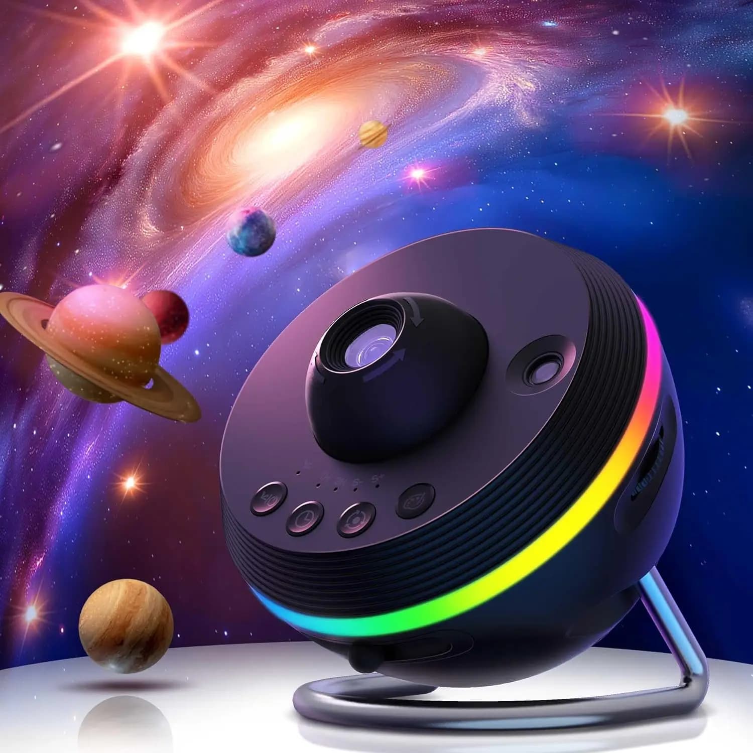 Meteor 13 In 1 Clear Galaxy Projector RGB Light Night Lamp Rotary