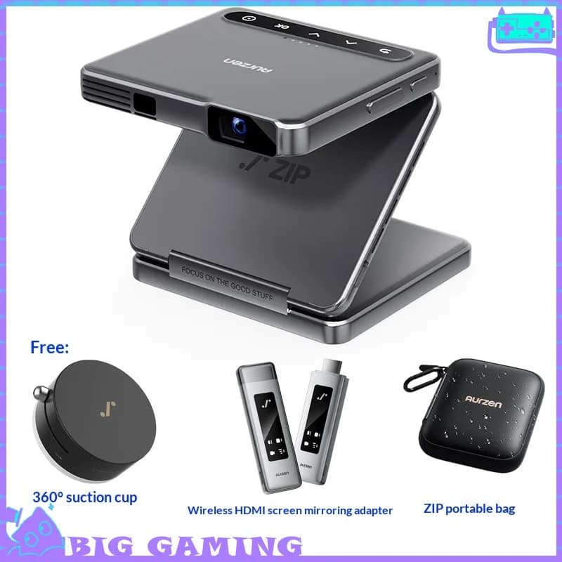 ZIP Projector DLP Mini Wireless HDMI Same Screen 360 ° Suction 24W PD