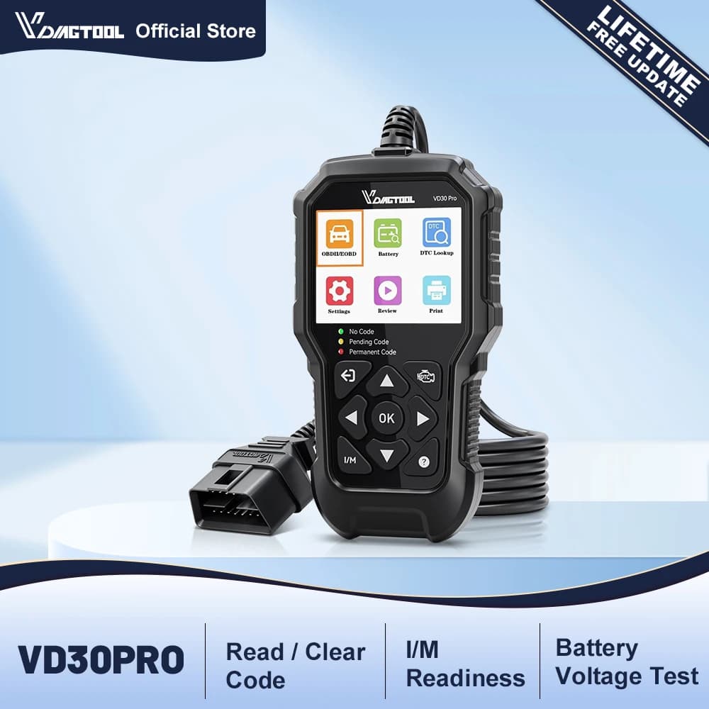 Vdiagtool VD30Pro OBD2 Scanner Diagnostic Tools OBDII Code Reader For