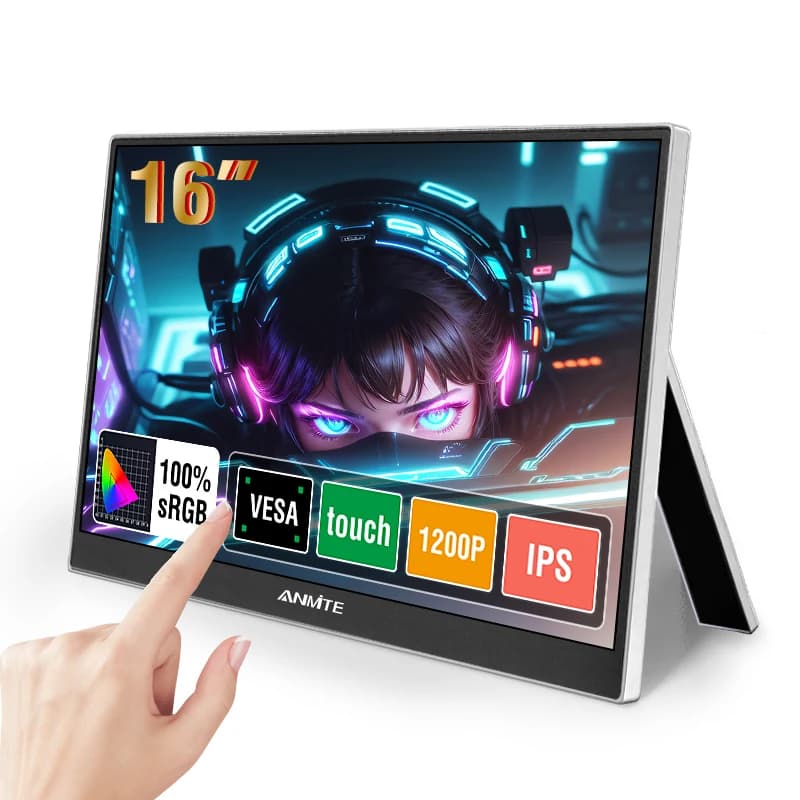 16-Inch Touch Monitor 1200P HDR 16 10 Low Blue Light For Xbox PS4 5