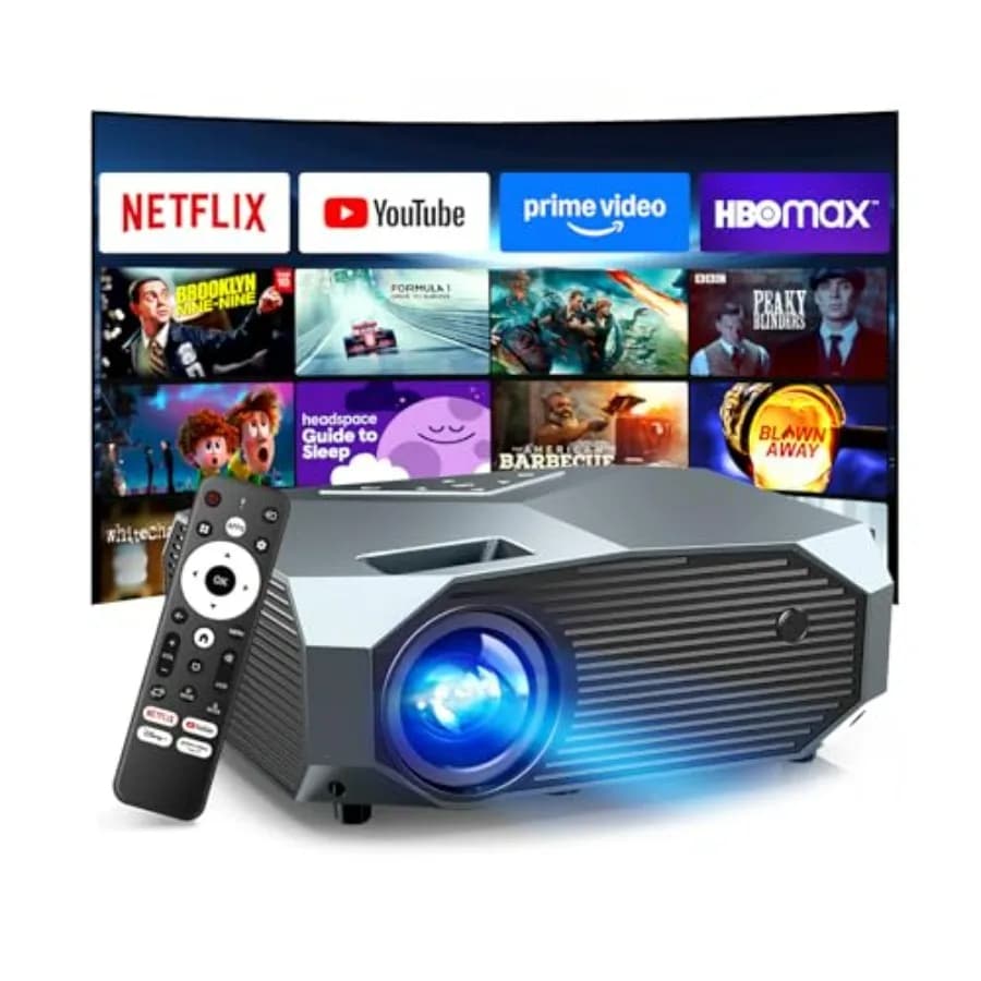 4K Outdoor Movie Projector WiFi 6 Bluetooth 5.3 For Netflix Prime