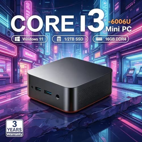Ethereal Streamlined MINI PC Windows 11 Pro Core I3 RAM 1TB 2TB SSD WiFi 6 BT5.2 4K