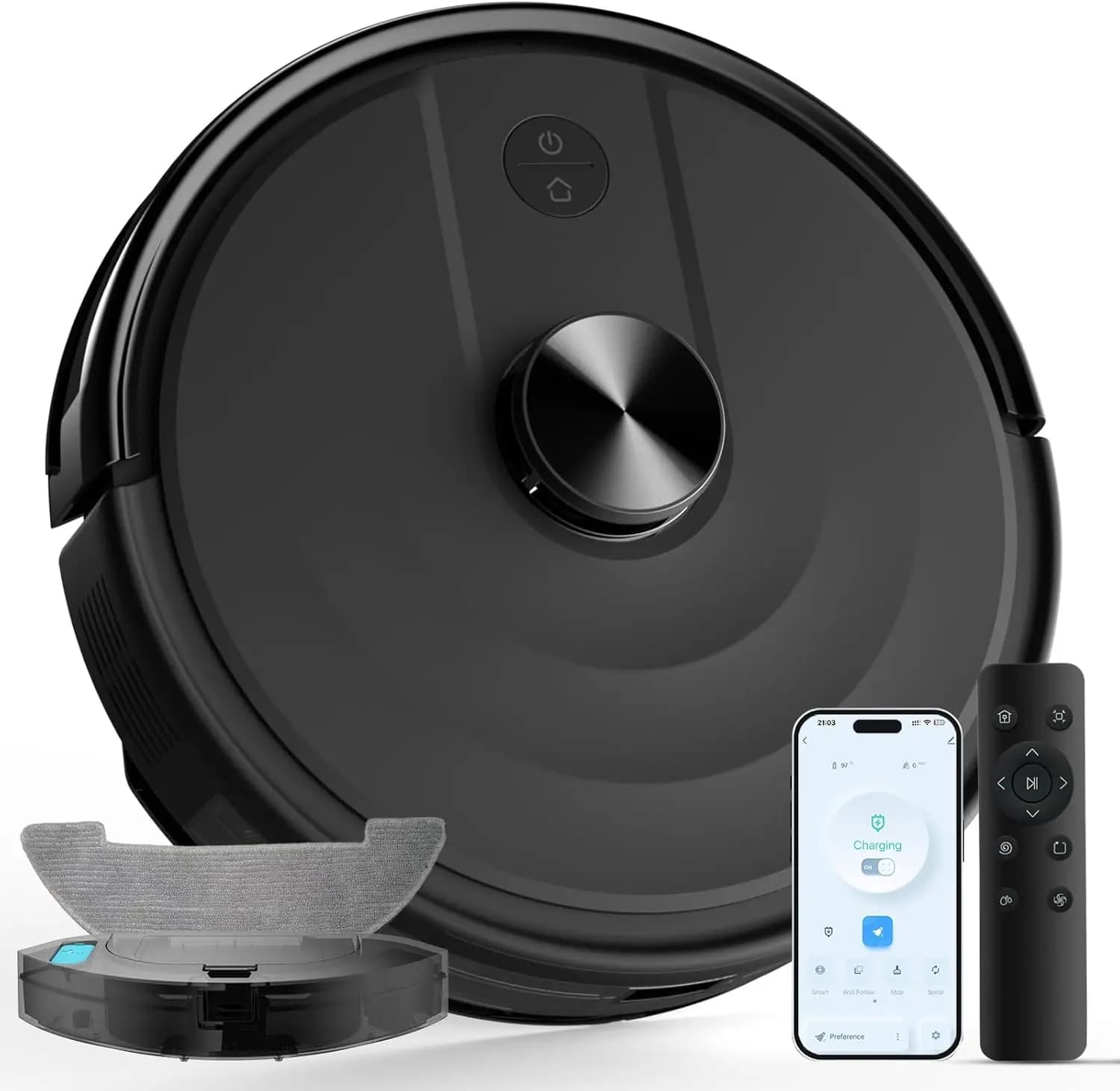 Lidar Robot Vacuum And Mop 6000PA Suction Mapping Self-recharging WiFi