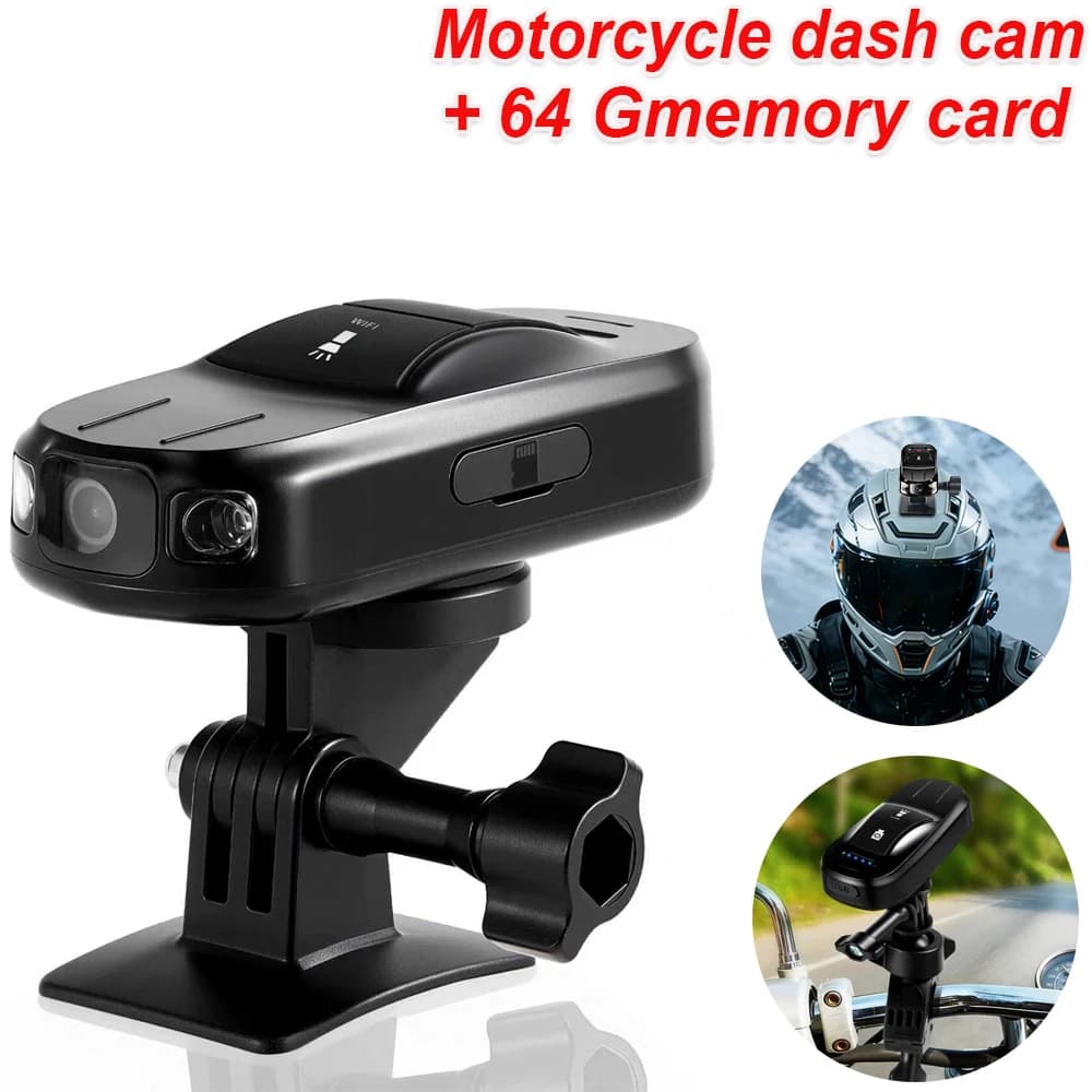 Motorcycle DVR 1080P Action Camera Recorder 2K HD Waterproof Dash Cam
