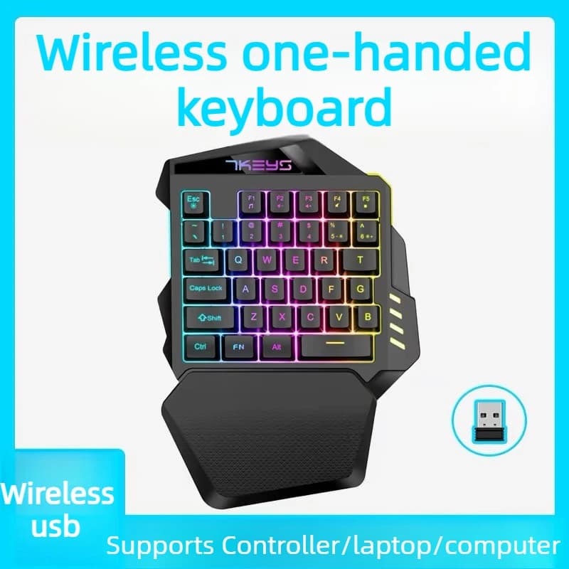 Gamwing RGB Backlit One Handed Keyboard Mini Keypad Game Controller