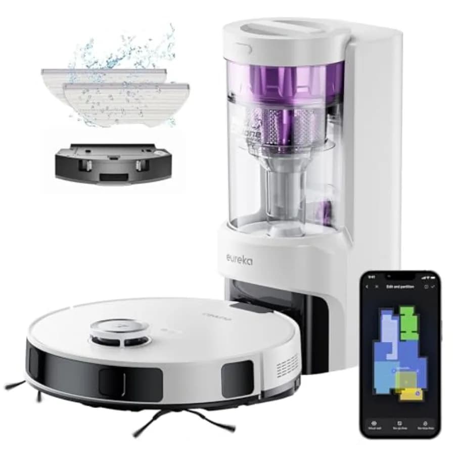 Robot Vacuum Bagless Self Emptying Station 2 In 1 Robotic And Mop