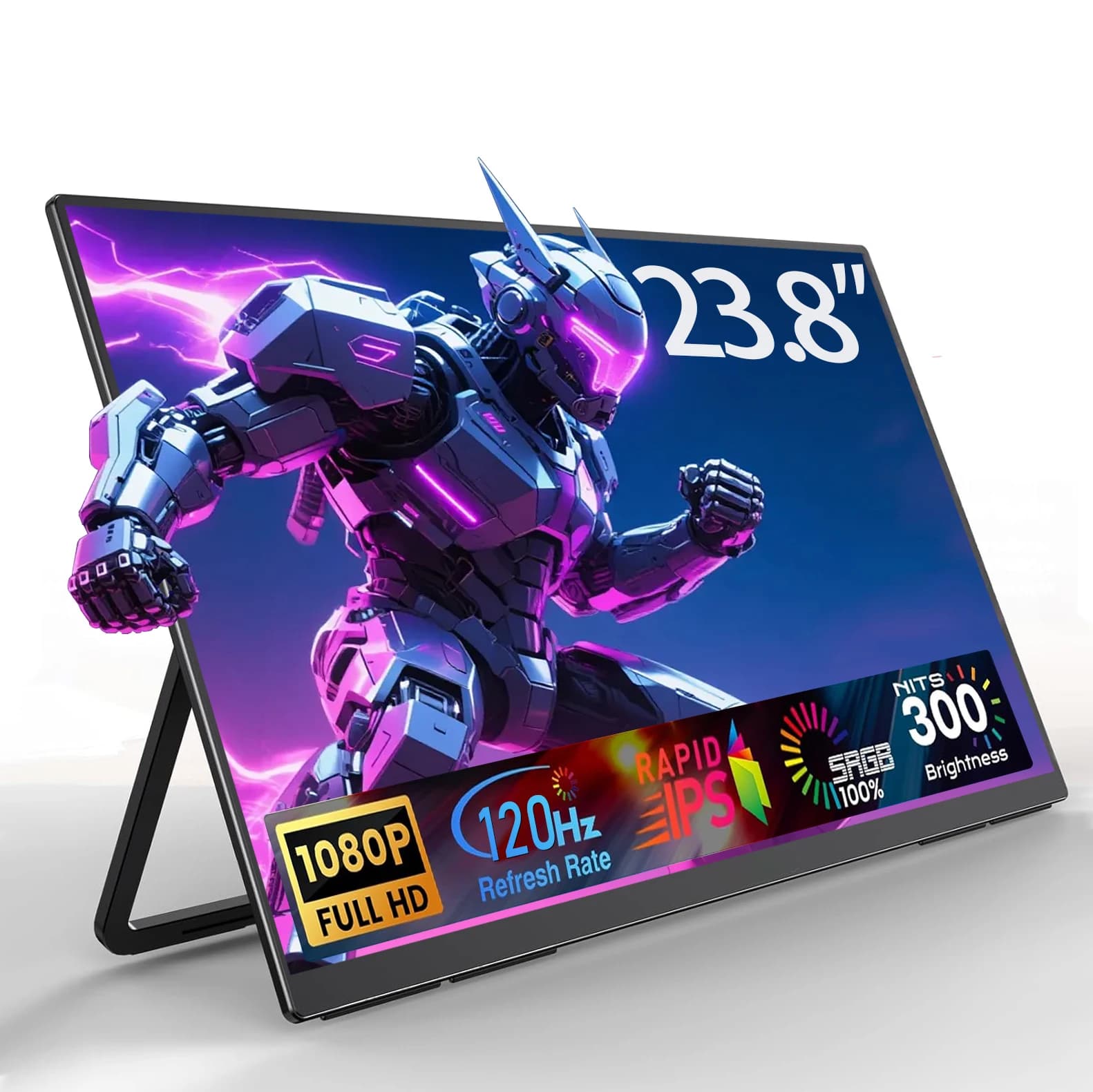 AHXJKA 23.8 Inch 120HZ Monitor FHD 100sRGB Display TYPE-C HDMI VESA