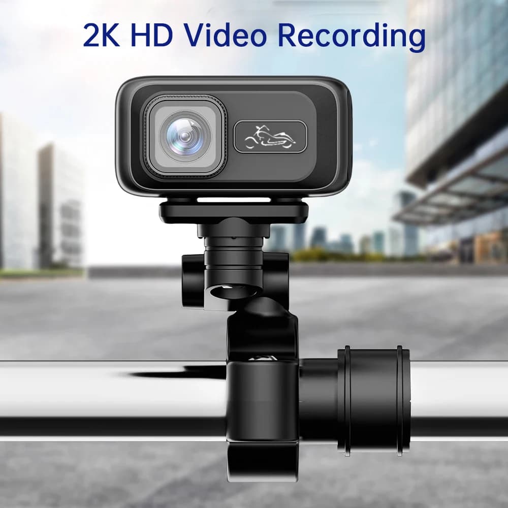 2K Motorcycle Dash Cam CSMT100 WiFi APP IP65 Waterproof 140° Wide Angle 128GB