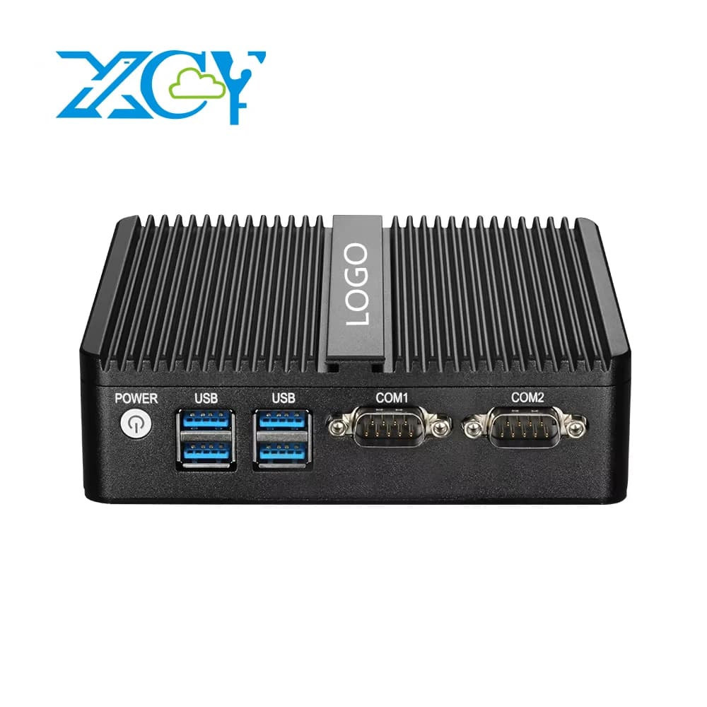 XCY Mini PC Intel Celeron J6412 Quad Cores 2X RS232 485 Dual Ethernet