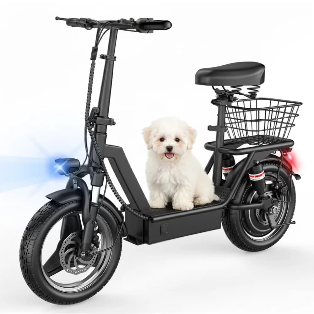 1000W Peak Motor 14" Foldable Electric Scooter 20-25MPH 25-35Miles