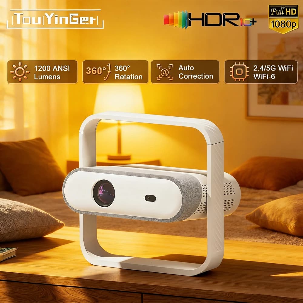 Touyinger Z7 Projector Full HD 1080P 4K Auto Focus WiFi Android11.0 TV