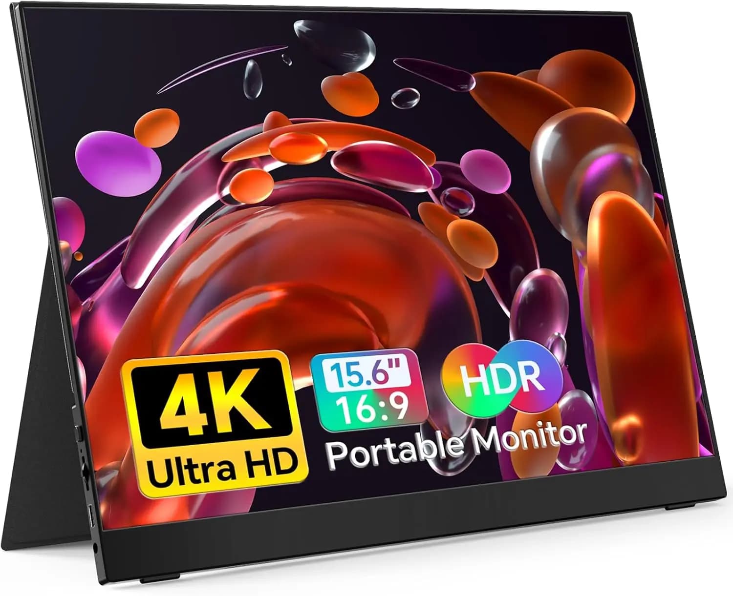 15.6" 4K UHD Monitor - 3840x2160 IPS USB-C HDMI External Display For