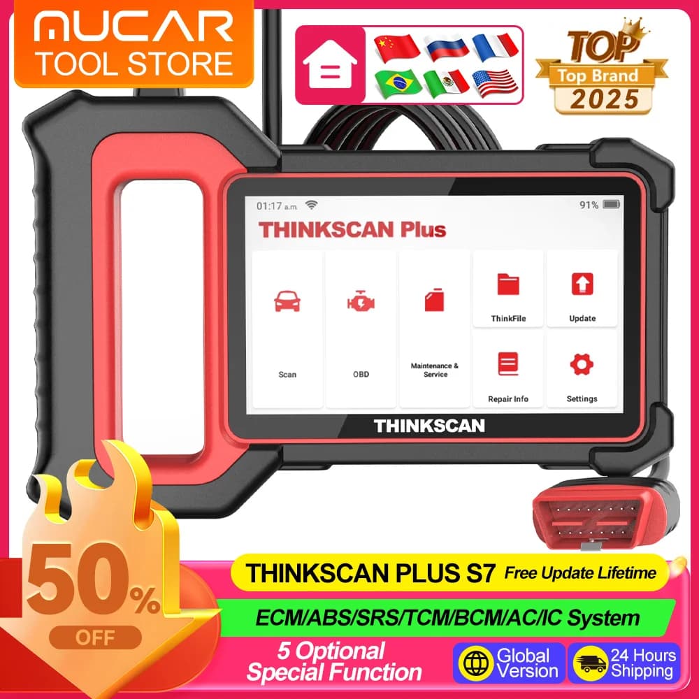 Thinkscan Plus S7 S6 S5 S4 Diagnostic Tools Diagnose 7 System 5 Reset