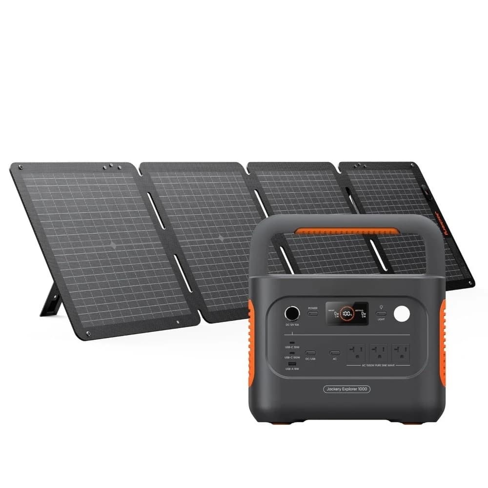 1500W Power Station 1070WH LiFePO4 Battery 100W Solar Panel Fast