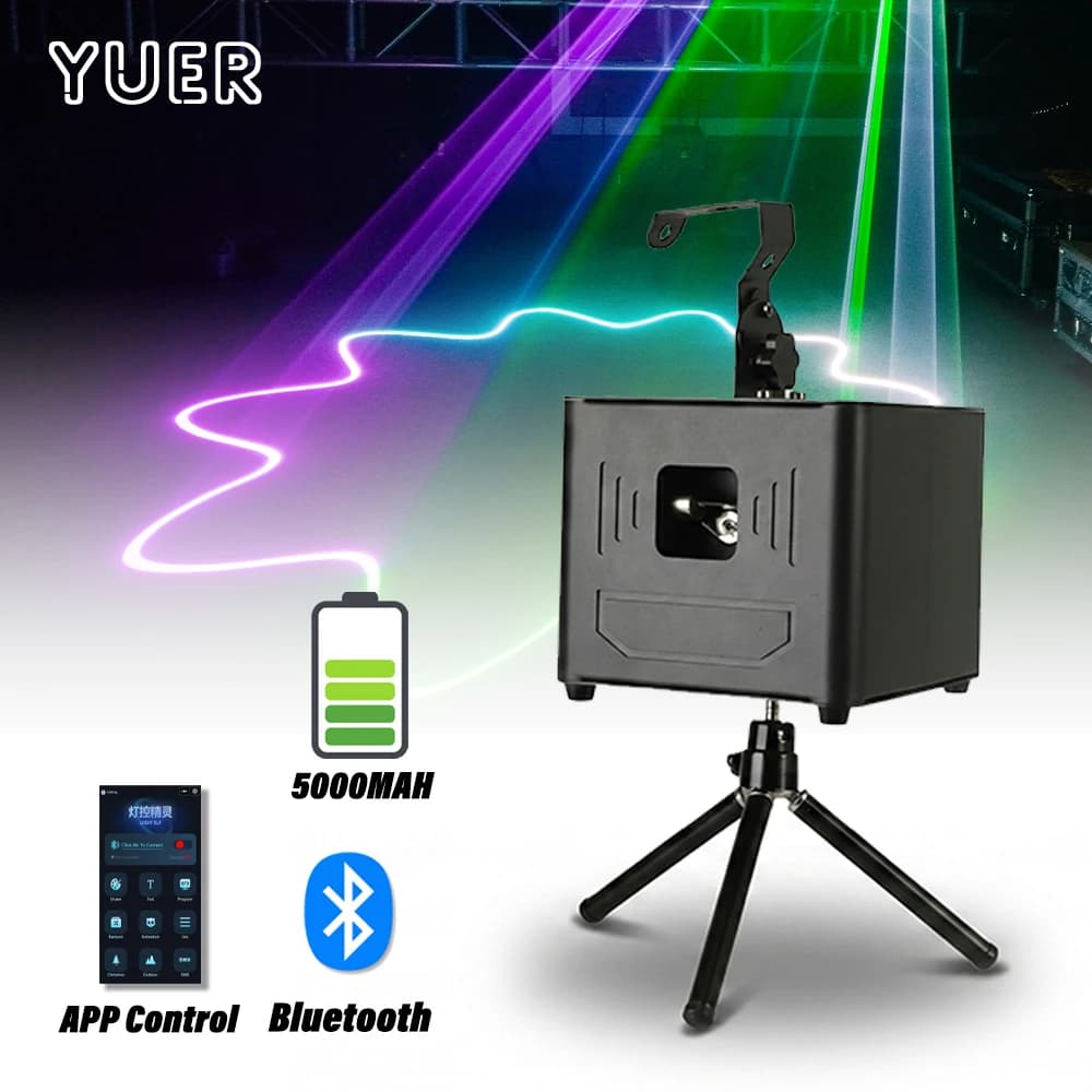MINI 1W2W APP IOS Android Bluetooth Control Battery Laser Light