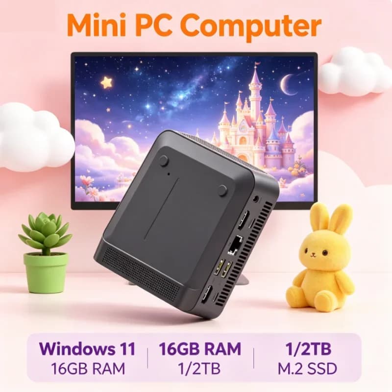 Core I3 MINI PC Windows 11 Pro 32GB RAM 1TB 2TB SSD WiFi 6 BT5.2 4K HD