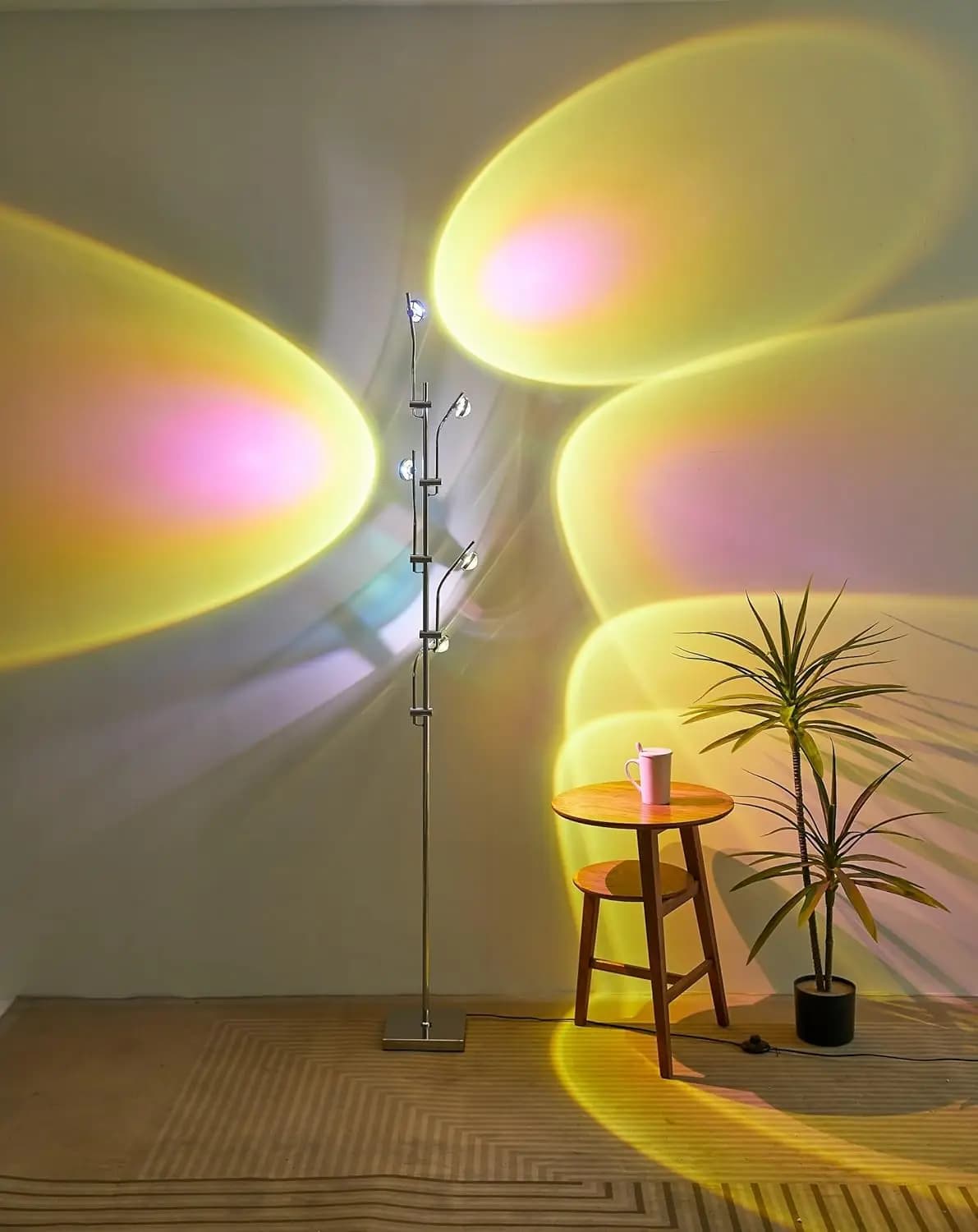 Sunset Floor Lamp Projector 5 Heads Replaceable Filters Halo Effect