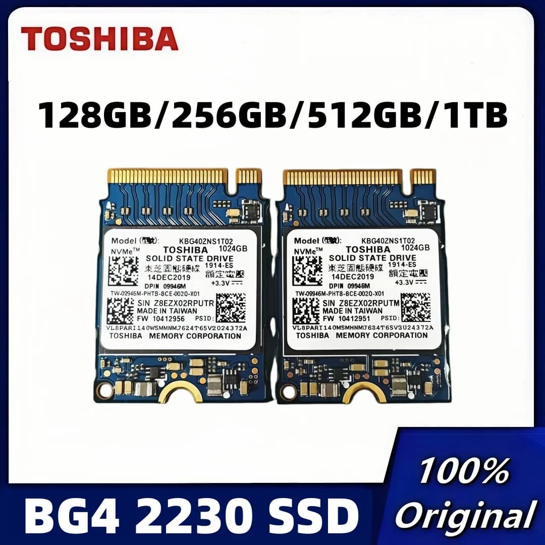 Toshiba BG4 2230 SSD 1TB 512GB 256GB 128GB NVMe Pcie 3.0x4 Solid State
