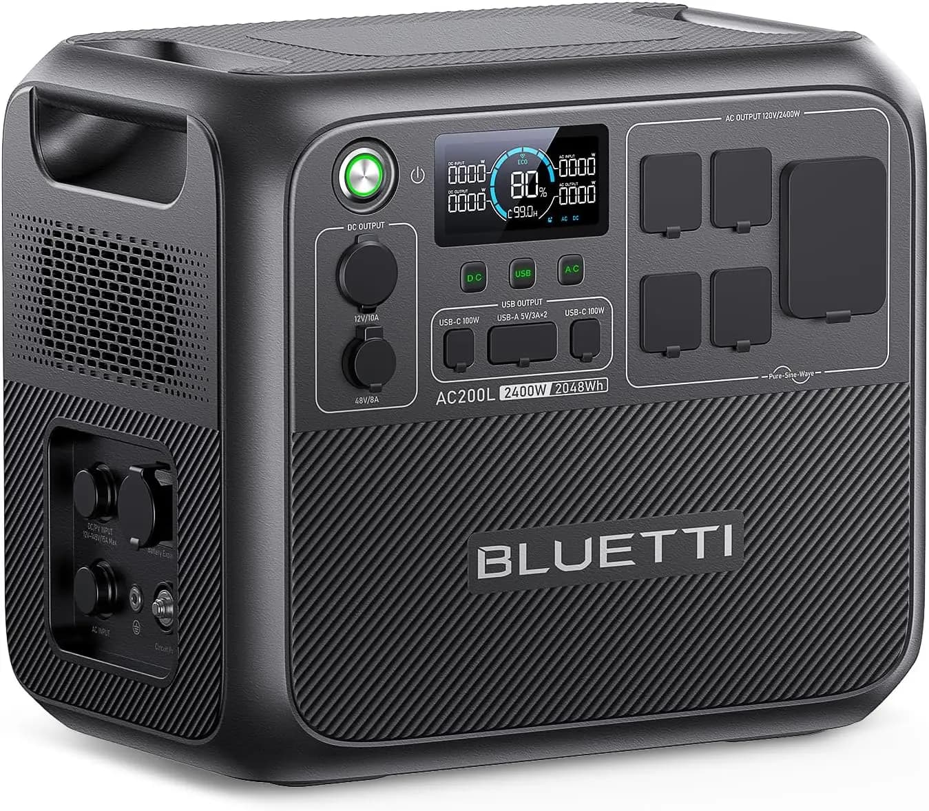 BLUETTI AC200L Power Station 2048WH LiFePO4 Battery Backup Expandable To 8192WH W 4 2400W