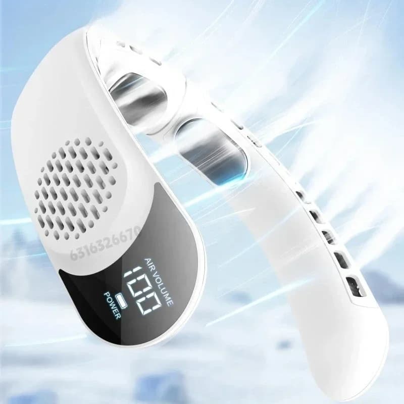 Leafless Neck Fan 360° Turbine Vaneless Design 3 Gears Strong Wind