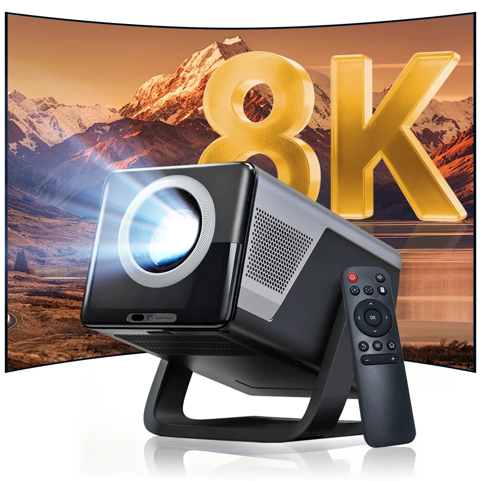8K X7 AI Projector Android 14 OS UHD 1080P 1000 ANSI Built-in Apps